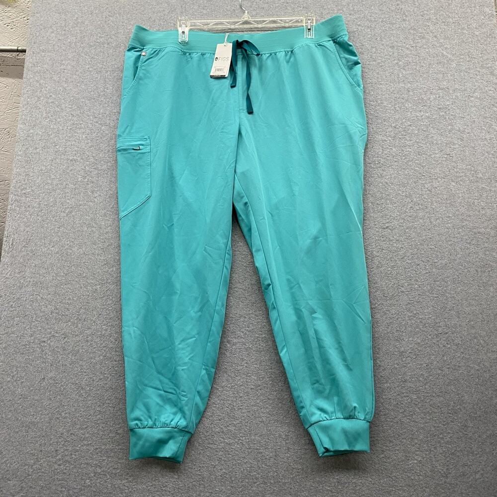 FIGS Pants Womens 4XL Tall Carribean Teal Green Zamora Scrubs Jogger Pockets NWT